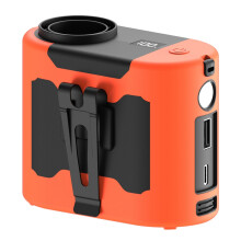 Midjehängande Fläkt Lång Batteritid Utomhusfläkt Hög Vindkraft Bärbar -Midjehängande Fläkt Utomhussport Orange