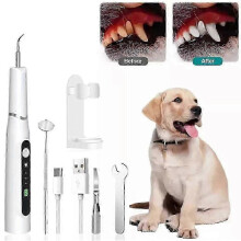 Dog Ultrasonic Toothbrush Cleaner, Pet Plaque Remover for Teeth with 3 Modes Rechargeable Dog Teeth Cleaning Kit for Dog and Cat Tartar Remo