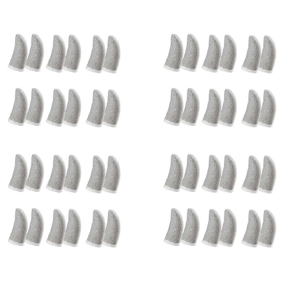 18-Pin Carbon Fiber Finger Sleeves For Pubg Mobile Games Contact Screen Finger Sleeves (48 Pcs) White 9361375591588