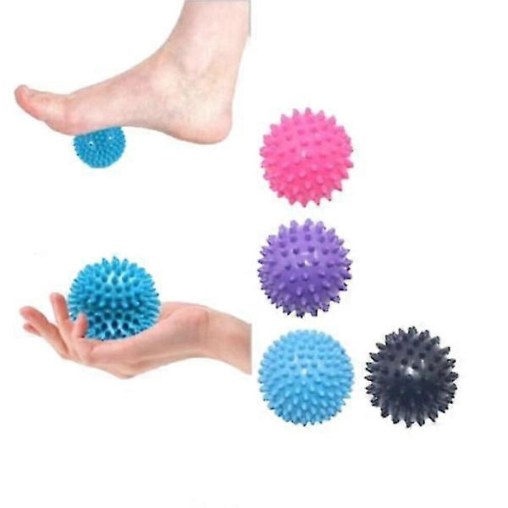4pcs Spike Ball Round Muscle Massage Roller Yoga Stick Body Multicolor