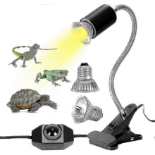 Tortoise Heat Lamp Kit Reptile Heat Lamp With 2 Uva Uvb Bulbs 25w 50w Long Base Tortoise Lamp 360 Rotation For Tortoise Reptile Lizards Snak