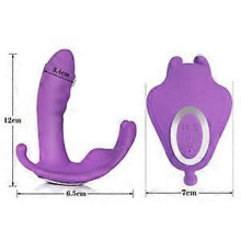 Lenjerie intimă cu masaj vibrator pentru femei, fără fir și telecomandă (violet)