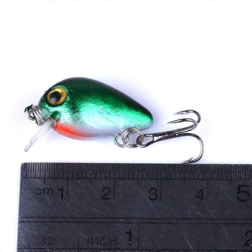 Kit com 10 iscas de pesca Luya Rock Bionic de 3cm/1,5g da HENGJIA, em caixa plástica. 2
