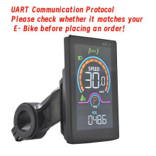 M5C-2 E-Bike LCD Display Meter Electric Scooter Speedometer LCD Panel UART for Mountain Electric Bike SM6PIN