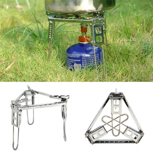 Foldable Triangular Stove Rack Portable Multifunctional Triangular Stove Rack Suitable for Picnics, Travel, Barbecue 2