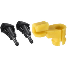 10Pcs Door Lock 5Mm Rod Clip Driver Side Handle Retainer for & 2Pcs Car Front Windshield Wiper Water Spray Nozzle