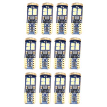T10 168 LED Car Bulb 12Pcs 194 W5W 12-Smd 3030 Chipset LED Bulbs Canbus for Car Interior Dome Map Cb T10-12Smd-3030