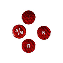 Carbon Fiber Car Gear Shift Button Cover Decorative Sticker for 500 Abarth 595 695 Interior Accessories A LHD