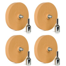 4er-Pack 3,5-Zoll-Radiergummi, Aufkleberentferner, Radiergummi, Klebstoffentferner mit Adapter, Gummi-Radiergummi für Bohrmaschine