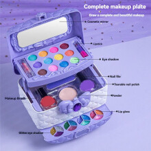 Princess Cosmetic Toy Set Safe Cosmetic Toy for Girl Non-Toxic Beauty Set Washable Fashion Makeup Toy Birthday Gift