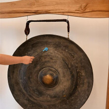 Accessoires de Gong Népalais pour les Joueurs de Méditation de Bain Sonore, Instrument de Guérison de Gong en Bâton de Baleine Bleu