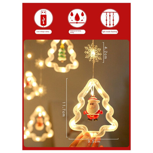 Christmas Decoration Led Light String Christmas Tree Shape Lights Indoor Atmosphere Lights 2