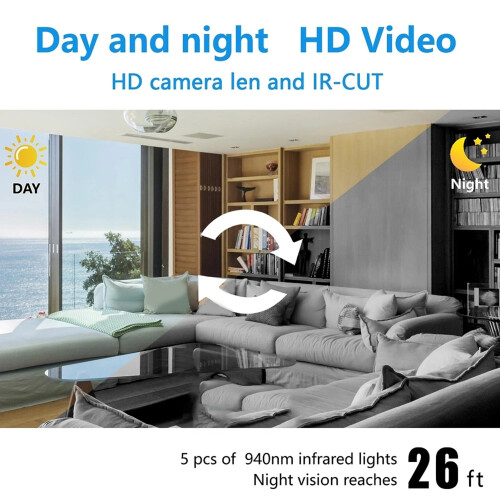 1080P Wireless Security Camera 4MP Night Vision APP Viewing Small Home Camera 2