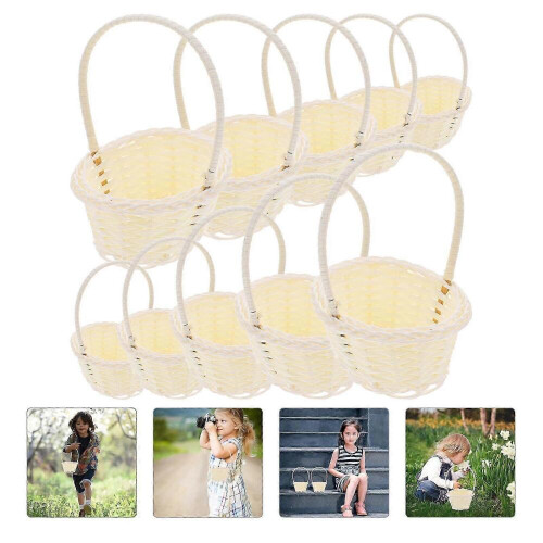 Cesto da picnic portatile per bambini, 24 pezzi, bianco, con manici 2