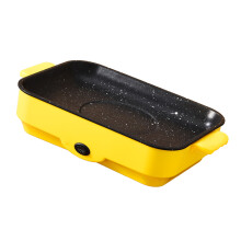 Electric Non-Stick Mini Griddle, 30cm, Dual Power, Yellow