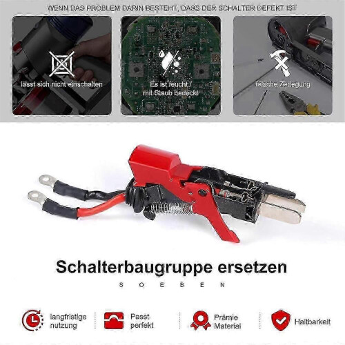 V8-Schalterbaugruppe kompatibel mit Dyson SV10 Auslöser 1