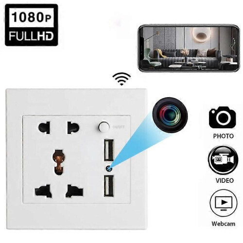 Κάμερα ασφαλείας HD 1080P WiFi με ανίχνευση κίνησης, έξυπνη υποδοχή για το σπίτι, 1