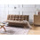 Beliani Sofa Bed 2 Seater RISOR Chenille Brown 2