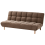 Beliani Sofa Bed 2 Seater RISOR Chenille Brown 4