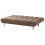 Beliani Sofa Bed 2 Seater RISOR Chenille Brown 5