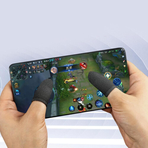 10 x Breathable Non-Slip Mobile Phone Game Touch Screen Finger Sleeve Controller 1