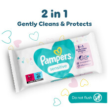 Pampers Sensitive Baby Wipes 15 Packs of 80 Wipes 1200 Baby Wet Wipes