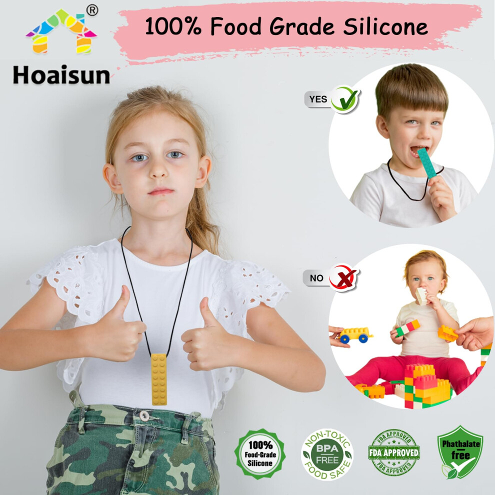 Hoaisun 7 Pack Chew Necklaces For Sensory Kids Chewy Toys For Autistic Childre