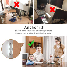 Furniture Straps 10 Pack Baby Proofing Furniture Wall Anchor Anti Tip