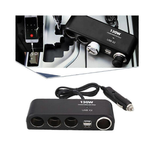 Car Cigarette Lighter Adapter Charger Charge 2Usb Devices Simultaneously 2