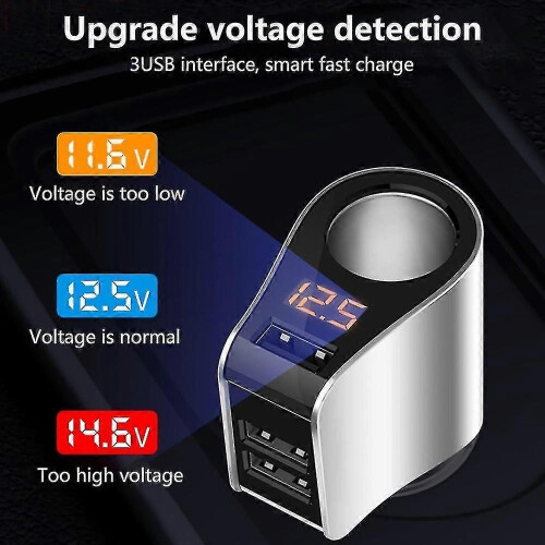 Car Charger Extension Cigarette Lighter Adapter 2