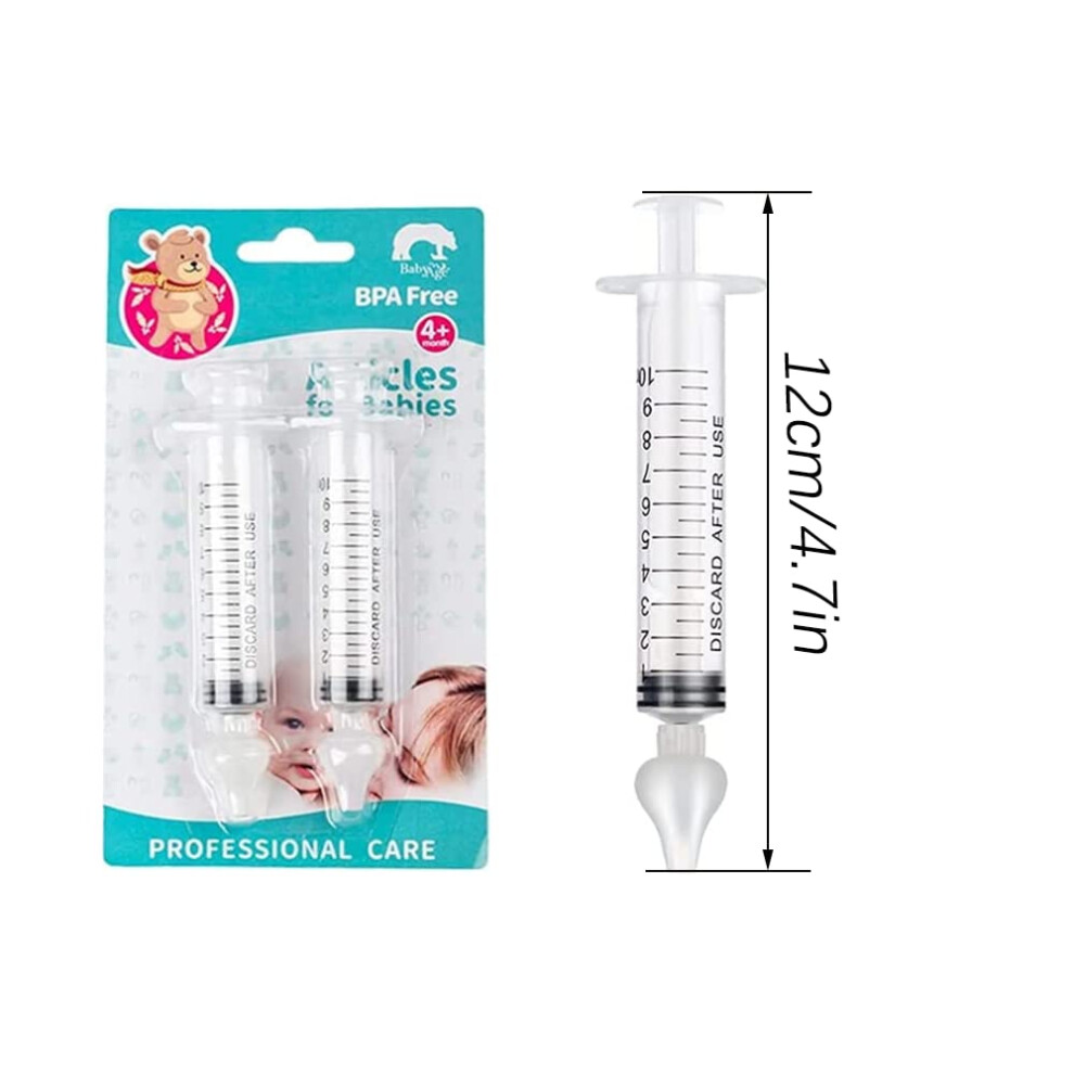 Cclkhy 2Pcs Nasal Aspirator 10Ml Nasal Irrigator Reusable Silicone Nasal Suct