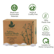 LEAF BOAT Cotton Buds 78 or 234 Pieces Baby Safety Cotton Buds for Ea