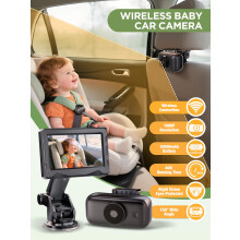 Wireless Baby Car Camera 40 Hours Battery Life 940mn Night Vision Bab