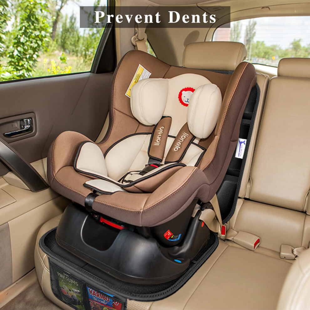 Gowhalle Car Seat Protector Nonslip Rubber Padded Backing Seat Protect 5005920077526