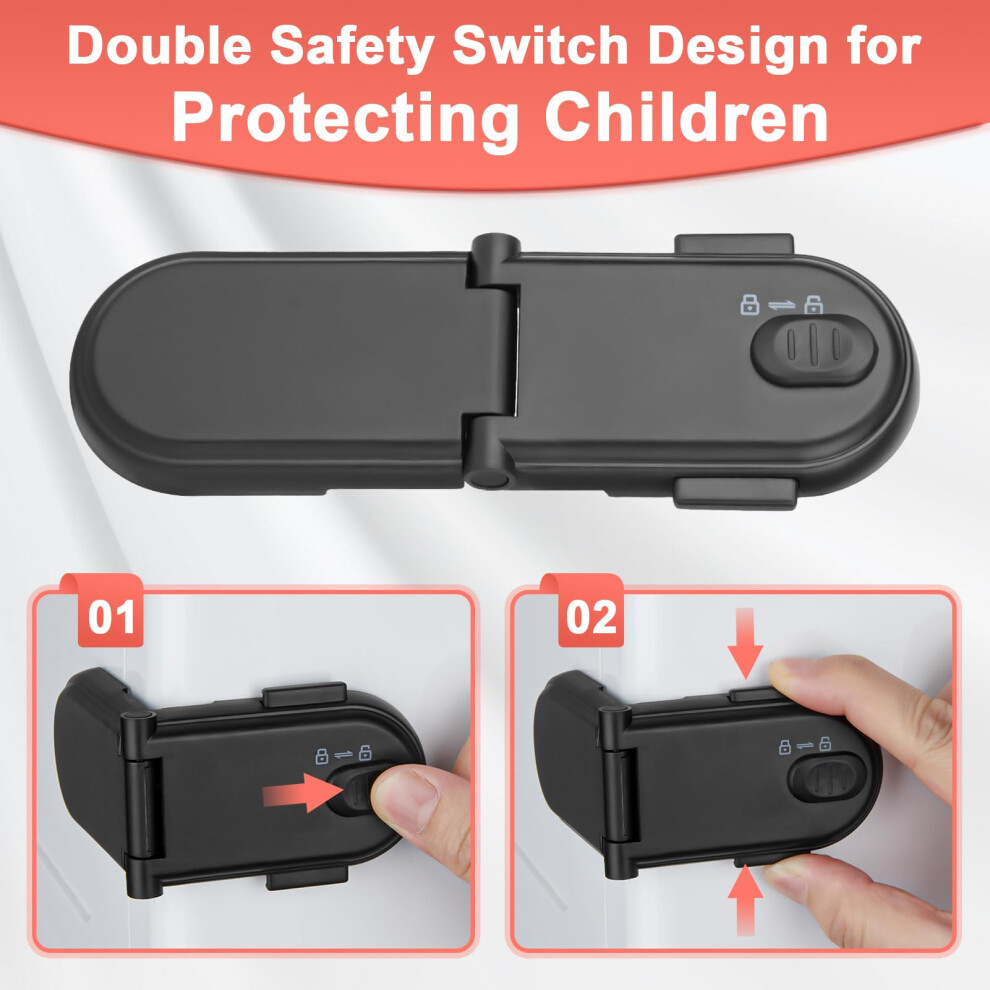 Redtron Child Safety Cabinet Locks Baby Proof Cupboard Locks With 3M A 5000332935693