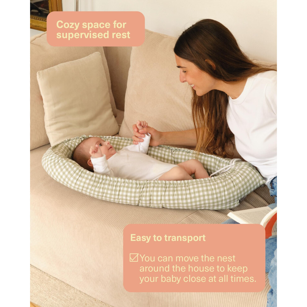 Molis & Co Molisco Baby Nest Pod For Newborn Soft Breathable 100 Cotton Oekotex