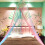 Eimilaly Two-tone Bed Canopy Mosquito Net Pink Blue, Bed Canopy for 4