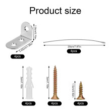 2 Sets Furniture Anchors AntiTip Furniture Anchors Stainless Steel Fur