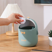 TOGHPUW Desk Bin Mini Trash Cute Small Waste Bin Deskbin with Lid Suit