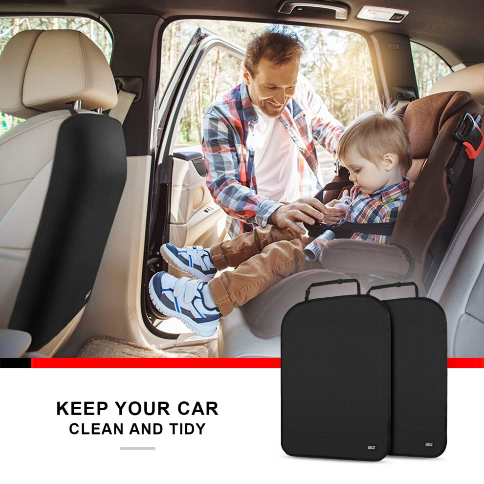 Bez Kick Mats Back Seat Protector For Kids 2 Packs Premium Waterproof