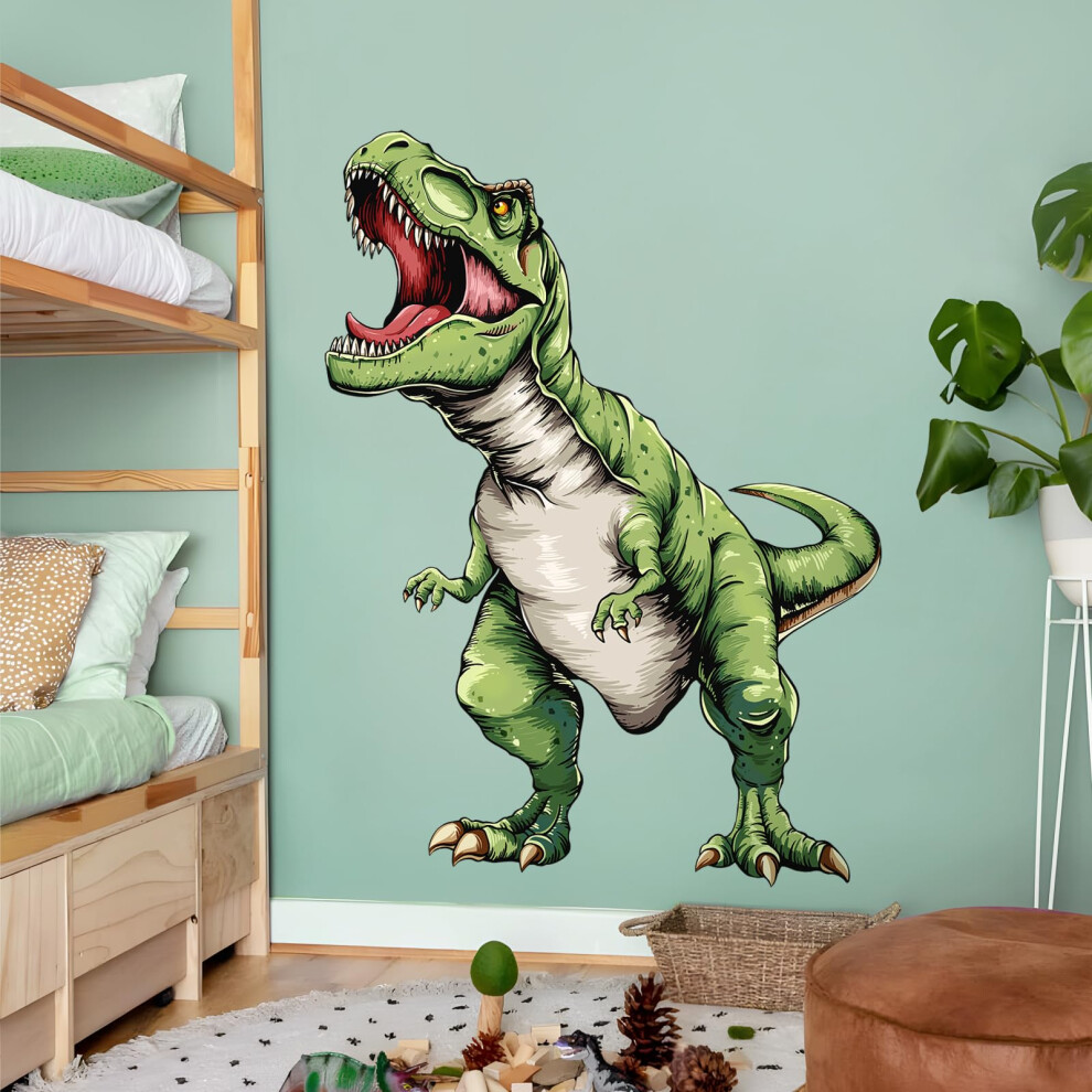 Tanlaby Large Dinosaur Wall Decals Trex Wall Stickers Peel And Stick D