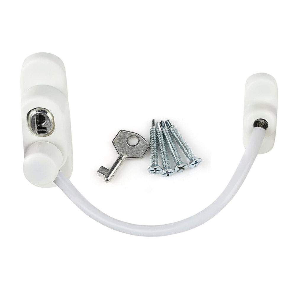 Window Restrictor Locks For Kids Baby Security Window Locks With Key For Upvc 20Cm Cable Length Window Locks For Child Safety Door Window Opening Littleduckling