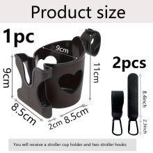 3PCS Pram Cup Holder Universal Cup Holder for Pram Cup and Phone Holde