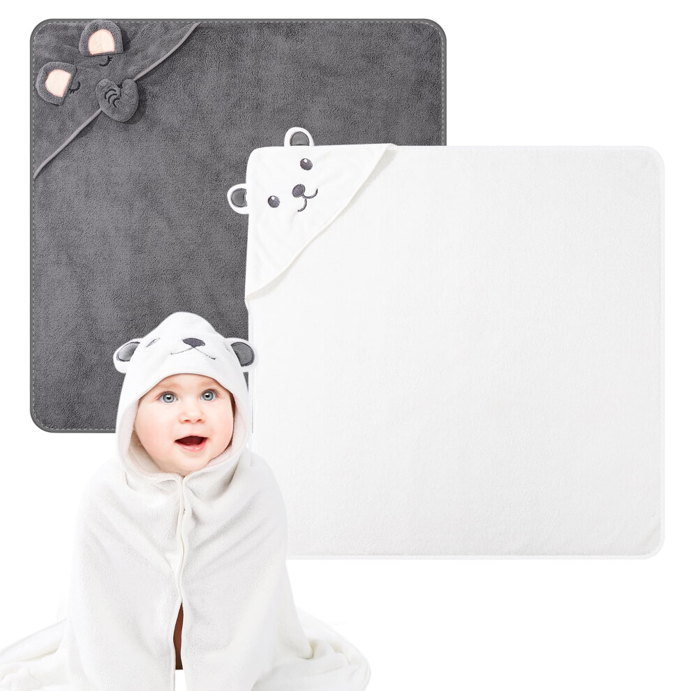 Gsrenyu 2 Packs Hooded Baby Towel With Hood