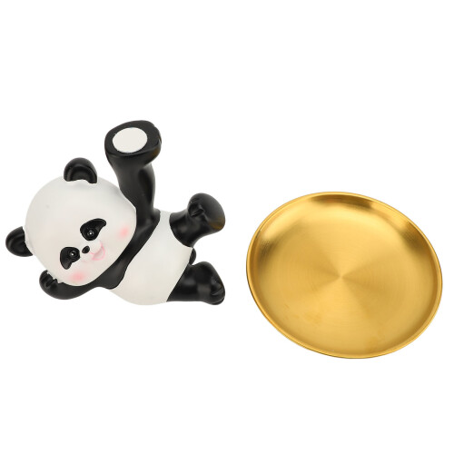 Harz-Statue Dekotablett, Panda, 16x14x13 cm 2
