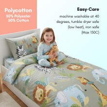 Rapport Home Toddler Duvet Cover Pillowcase Set Kids Reversible Bed