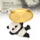 Harz-Statue Dekotablett, Panda, 16x14x13 cm 8