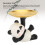 Harz-Statue Dekotablett, Panda, 16x14x13 cm 7