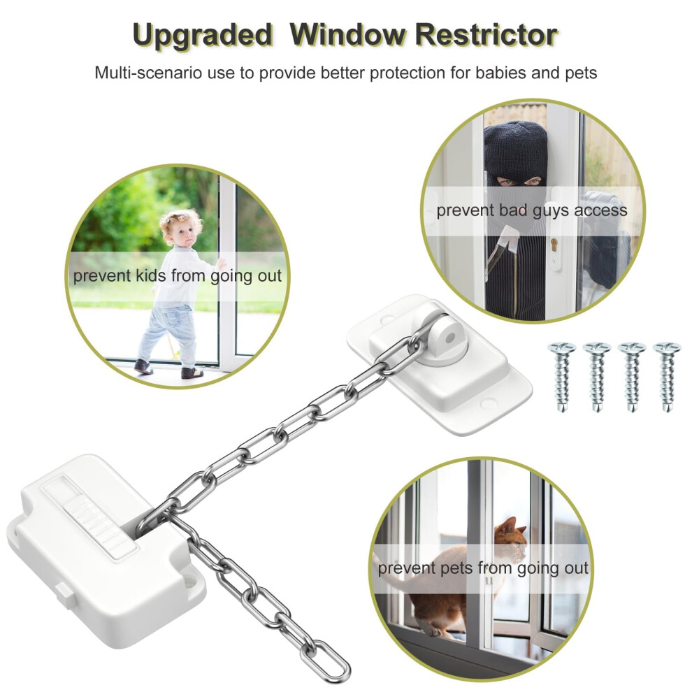 Aosite Window Locks 2Pcs Window Restrictor Child Safety Locks For Upvc