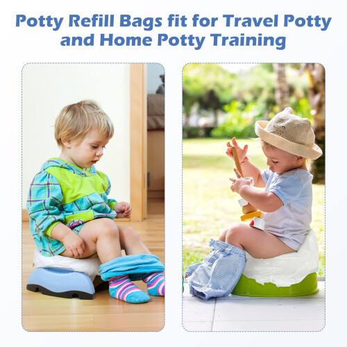 Maliton Disposable Potty Liners, 80 Packs with Absorbent Pads 1